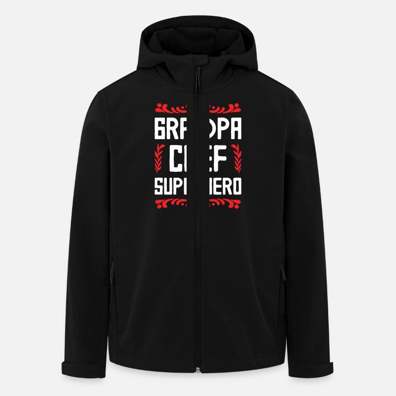 Grandpa Chef Superhero - Men’s Recycled Softshell Jacket by Stanley/Stella - black