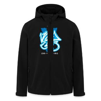 Streetwear Urban Graffiti - Men’s Recycled Softshell Jacket by Stanley/Stella - black - Front - AI Model Male 185 light (185cm)