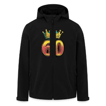 60 Numéro Jersey Couronne - Veste softshell homme en polyester recyclé Stanley/Stella - noir - Devant - AI Model Male 185 light (185cm)