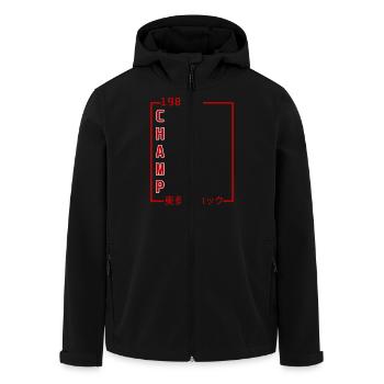 Champ 1986 Design Chinois - Veste softshell homme en polyester recyclé Stanley/Stella - noir - Devant - AI Model Male 185 light (185cm)