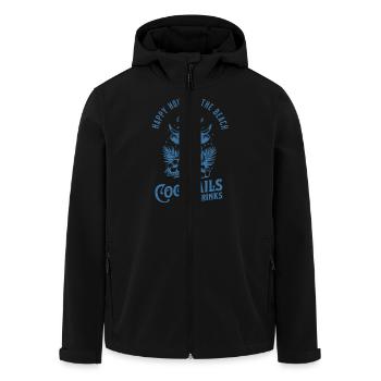 Happy Hour on the Beach – Tropical Vibes & Cocktai - Recycelte Männer Softshell-Jacke von Stanley/Stella - Schwarz - Vorne - AI Model Male 185 light (185cm)