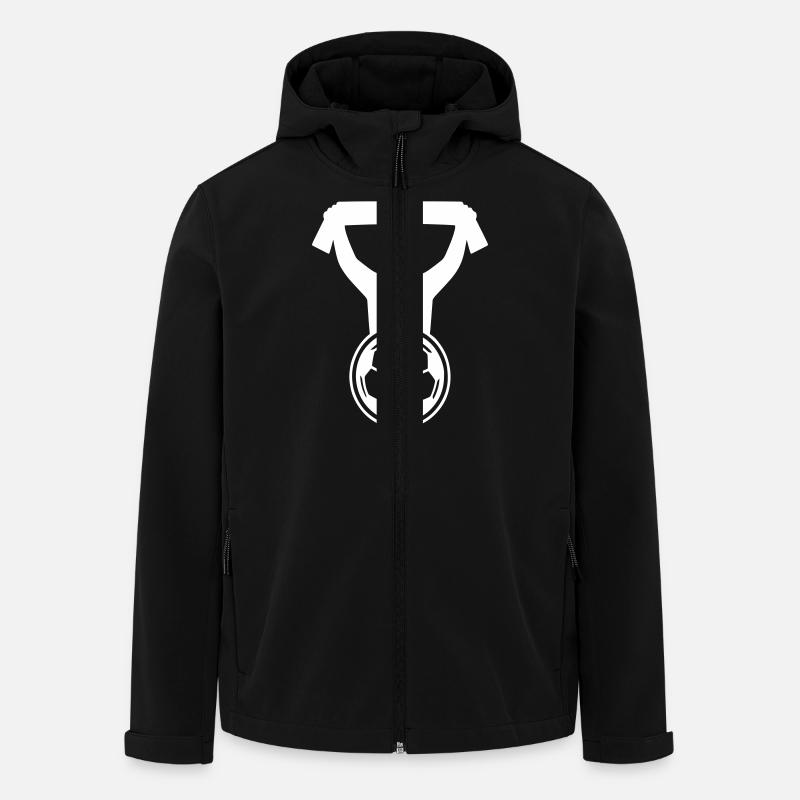 Fussball Fan - Recycelte Männer Softshell-Jacke von Stanley/Stella - Schwarz