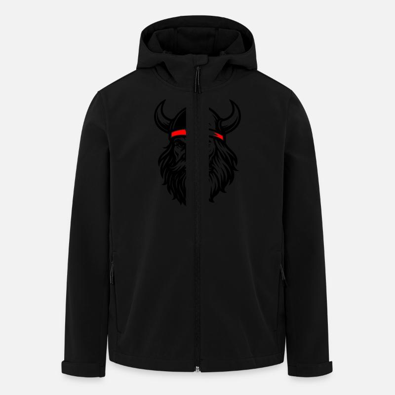 Wikinger Helm Odin - Recycelte Männer Softshell-Jacke von Stanley/Stella - Schwarz