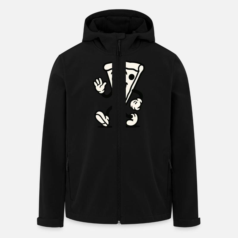pizza comic - Recycelte Männer Softshell-Jacke von Stanley/Stella - Schwarz