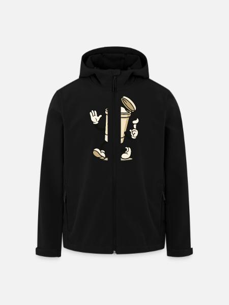 eiscreme becher comic - Recycelte Männer Softshell-Jacke von Stanley/Stella - Schwarz