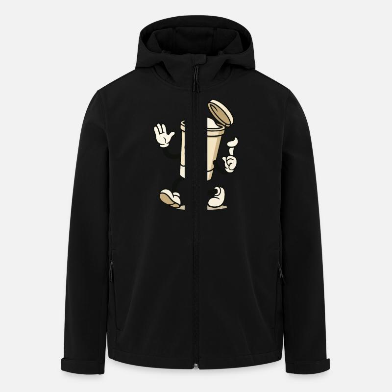 eiscreme becher comic - Recycelte Männer Softshell-Jacke von Stanley/Stella - Schwarz