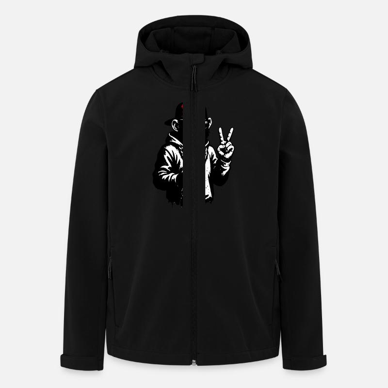 Singe cool - Veste softshell homme en polyester recyclé Stanley/Stella - noir