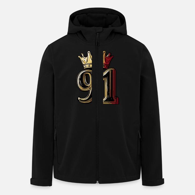 91 Number Crown - Men’s Recycled Softshell Jacket by Stanley/Stella - black