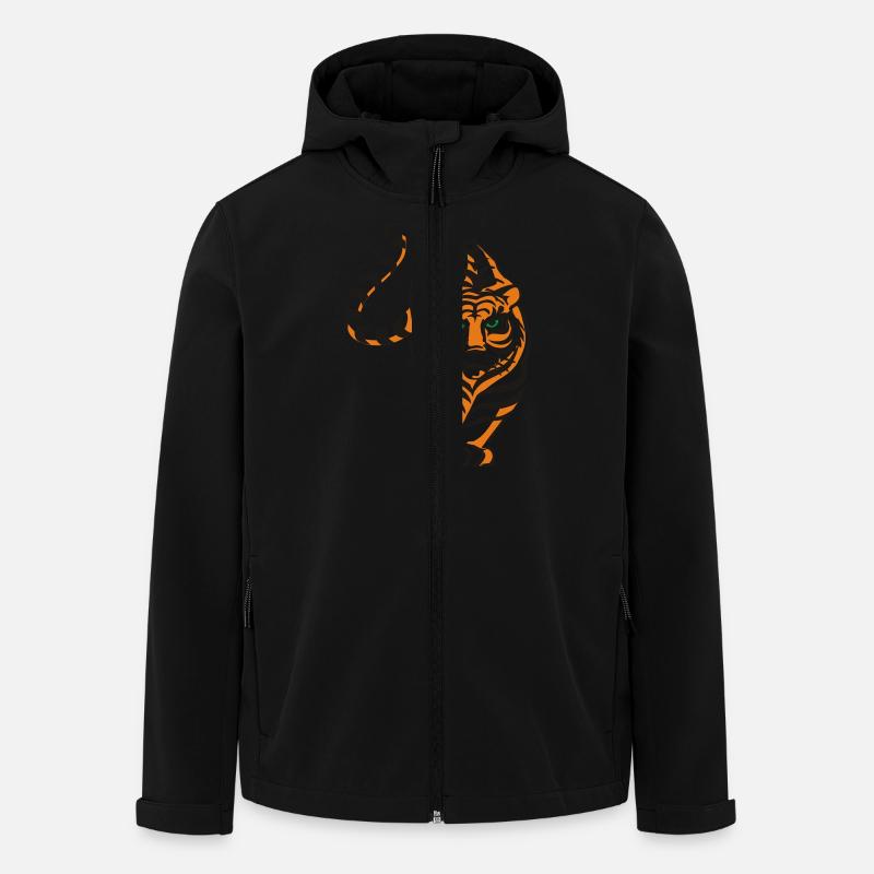 Tiger - Recycelte Männer Softshell-Jacke von Stanley/Stella - Schwarz