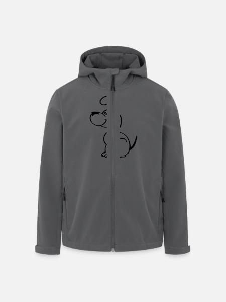 Hündchen - Recycelte Männer Softshell-Jacke von Stanley/Stella - Schwarz
