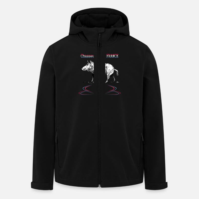 chasse_21 - Veste softshell homme en polyester recyclé Stanley/Stella - noir