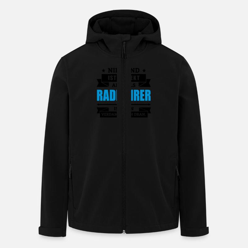 Funshirt Radfahrer - Recycelte Männer Softshell-Jacke von Stanley/Stella - Schwarz