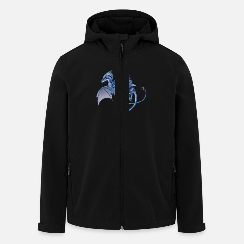 Blauer Drache - Recycelte Männer Softshell-Jacke von Stanley/Stella - Schwarz