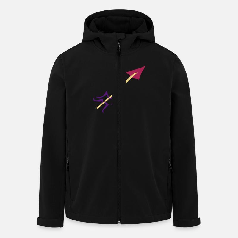 Bogenpfeile Symbol – Pfeil Schießen - Recycelte Männer Softshell-Jacke von Stanley/Stella - Schwarz