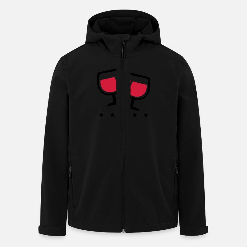 wein_symbol_pp2 - Recycelte Männer Softshell-Jacke von Stanley/Stella - Schwarz