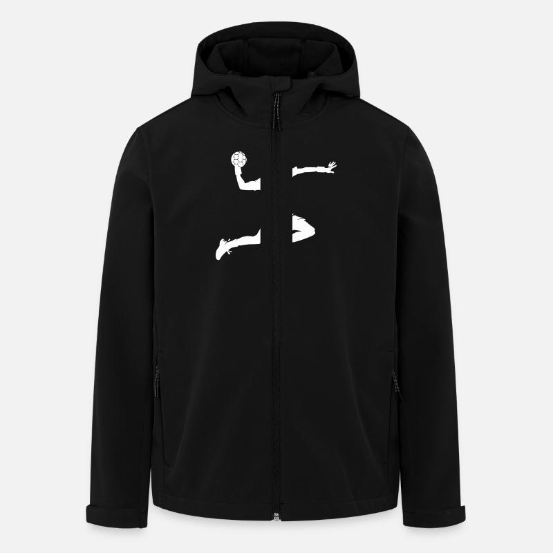 handball - Recycelte Männer Softshell-Jacke von Stanley/Stella - Schwarz