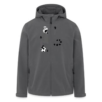 Waschbär Fussball - Recycelte Männer Softshell-Jacke von Stanley/Stella - Schwarz - Vorne - AI Model Male 185 light (185cm)