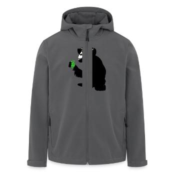 singe avec grenade - Veste softshell homme en polyester recyclé Stanley/Stella - noir - Devant - AI Model Male 185 light (185cm)