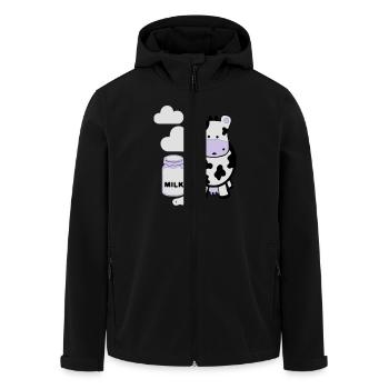 kuh milk - Recycelte Männer Softshell-Jacke von Stanley/Stella - Schwarz - Vorne - AI Model Male 185 light (185cm)