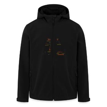 Méditation - Veste softshell homme en polyester recyclé Stanley/Stella - noir - Devant - AI Model Male 185 light (185cm)