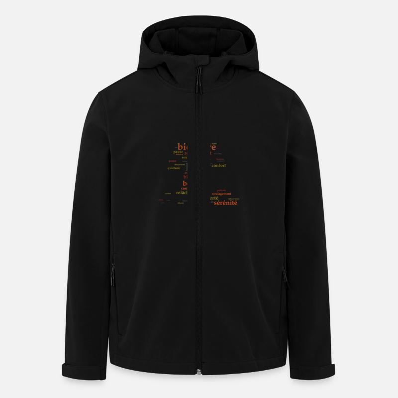 Méditation - Veste softshell homme en polyester recyclé Stanley/Stella - noir