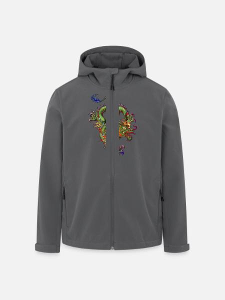 DRAGON BY cs - Veste softshell homme en polyester recyclé Stanley/Stella - noir