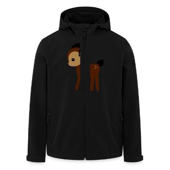 Rehkitz - Recycelte Männer Softshell-Jacke von Stanley/Stella - Schwarz - Vorne - AI Model Male 185 light (185cm)