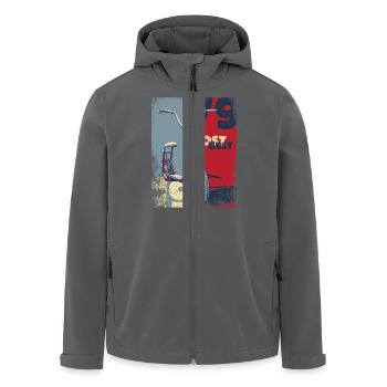 KINDER Roller DDR - Recycelte Männer Softshell-Jacke von Stanley/Stella - Schwarz - Vorne - AI Model Male 185 light (185cm)