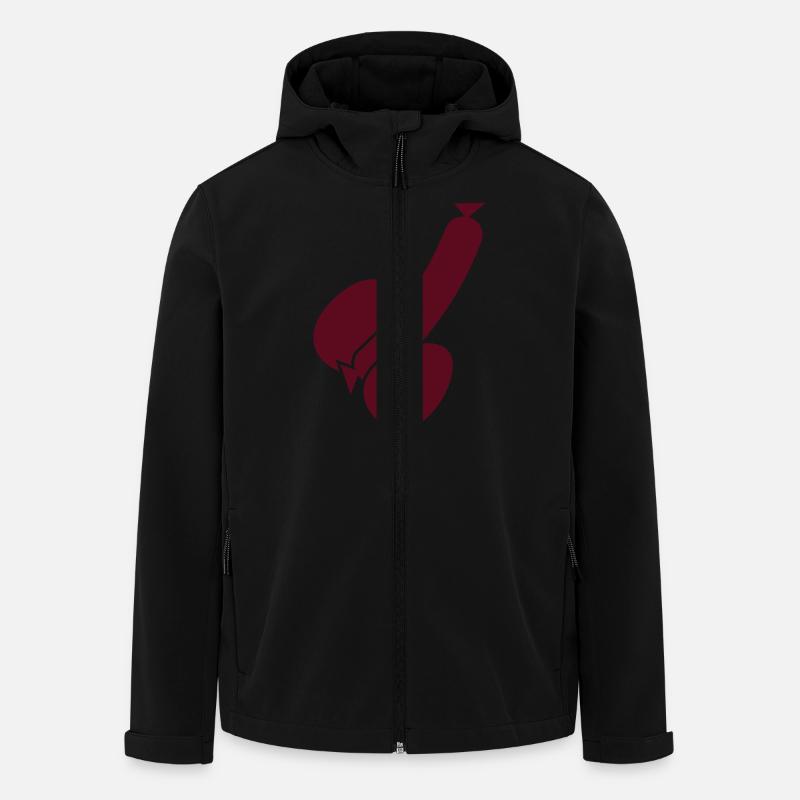 wurst_und_eier_1c - Veste softshell homme en polyester recyclé Stanley/Stella - noir