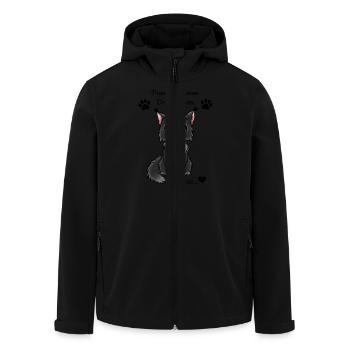 Maine Coon - Black Smoke - Veste softshell homme en polyester recyclé Stanley/Stella - noir - Devant - AI Model Male 185 light (185cm)