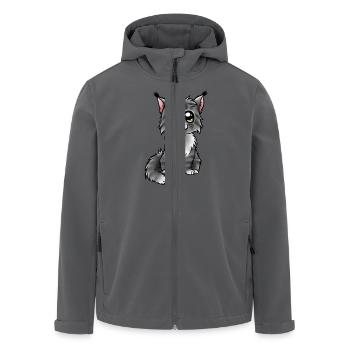 Maine Coon - Black Silver - Veste softshell homme en polyester recyclé Stanley/Stella - noir - Devant - AI Model Male 185 light (185cm)