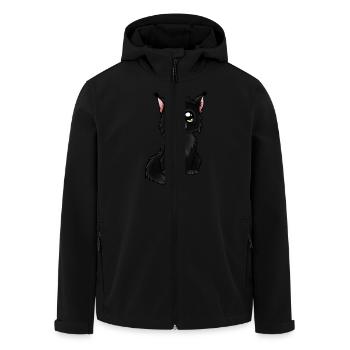 Maine Coon - Noir - Veste softshell homme en polyester recyclé Stanley/Stella - noir - Devant - AI Model Male 185 light (185cm)