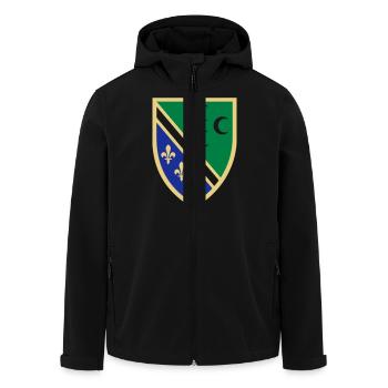 sandzak_emblem - Recycelte Männer Softshell-Jacke von Stanley/Stella - Schwarz - Vorne - AI Model Male 185 light (185cm)