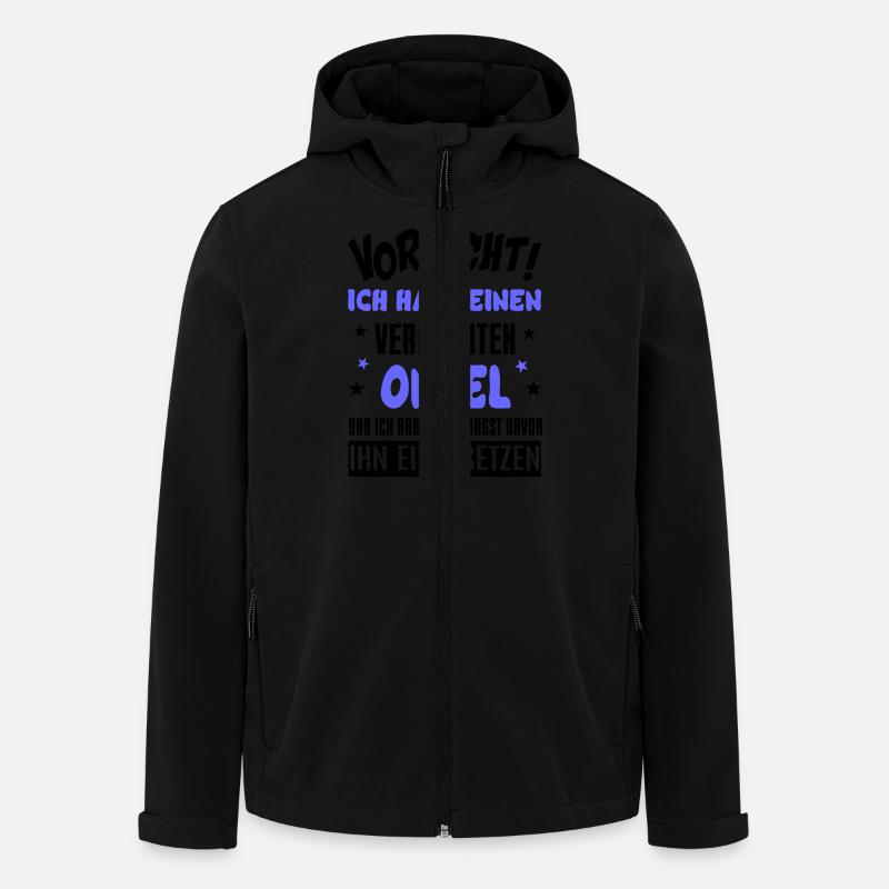 Verrückter Onkel - Recycelte Männer Softshell-Jacke von Stanley/Stella - Schwarz