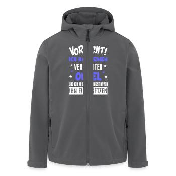 Verrückter Onkel - Recycelte Männer Softshell-Jacke von Stanley/Stella - Schwarz - Vorne - AI Model Male 185 light (185cm)