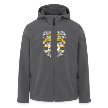 OSKAR - Recycelte Männer Softshell-Jacke von Stanley/Stella - Schwarz - Vorne - AI Model Male 185 light (185cm)