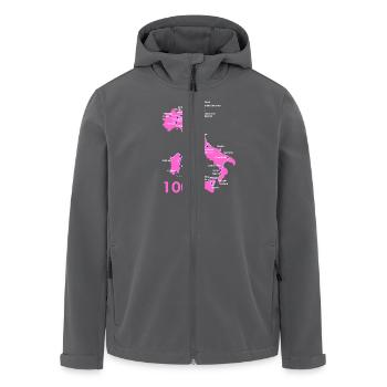Giro d'Italia route 100 - Men’s Recycled Softshell Jacket by Stanley/Stella - black - Front - AI Model Male 185 light (185cm)