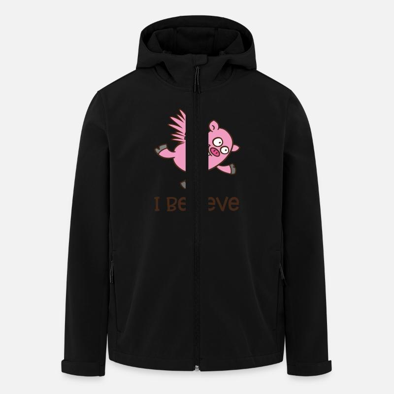 Flying pig - Men’s Recycled Softshell Jacket by Stanley/Stella - black