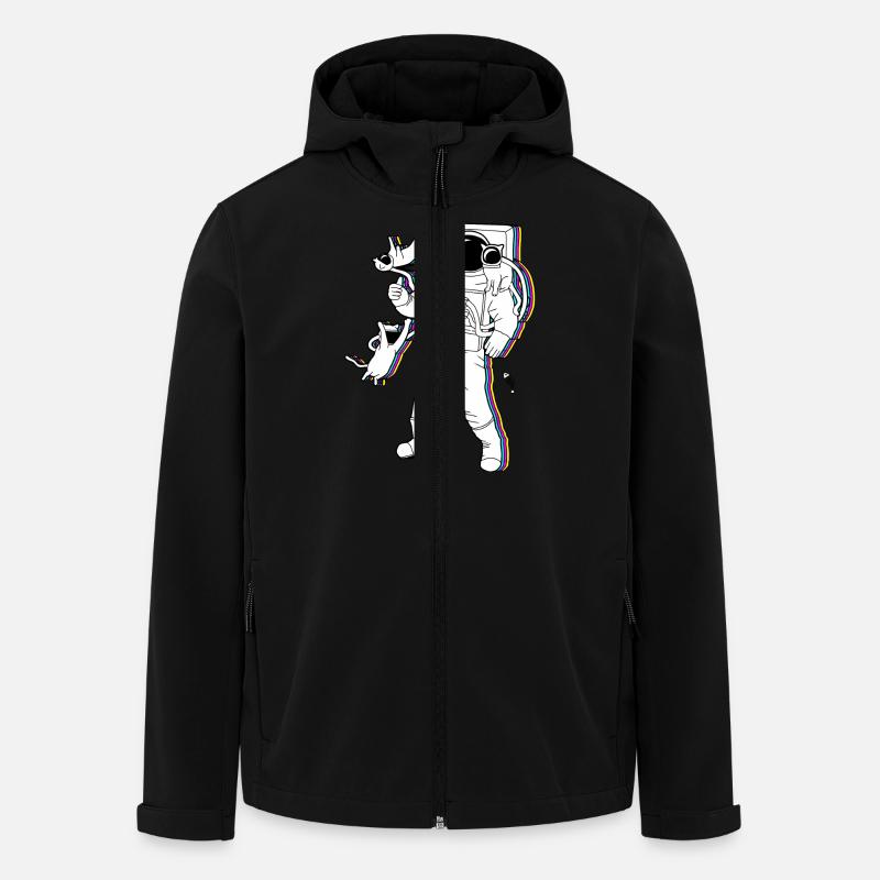 Intergalactic Cat Fancy - Men’s Recycled Softshell Jacket by Stanley/Stella - black