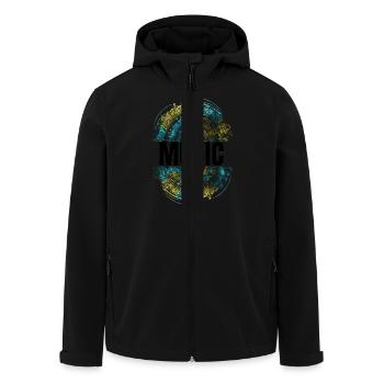 Music - Recycelte Männer Softshell-Jacke von Stanley/Stella - Schwarz - Vorne - AI Model Male 185 light (185cm)