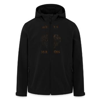 Belgian shepherd Malinois - Men’s Recycled Softshell Jacket by Stanley/Stella - black - Front - AI Model Male 185 light (185cm)