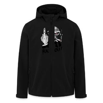 fuck_you_skull - Recycelte Männer Softshell-Jacke von Stanley/Stella - Schwarz - Vorne - AI Model Male 185 light (185cm)
