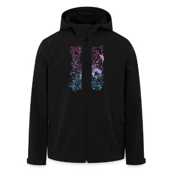 tattoo outlines - Men’s Recycled Softshell Jacket by Stanley/Stella - black - Front - AI Model Male 185 light (185cm)
