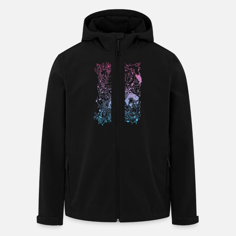 tattoo outlines - Men’s Recycled Softshell Jacket by Stanley/Stella - black