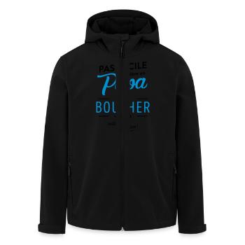 Papa boucher - Veste softshell homme en polyester recyclé Stanley/Stella - noir - Devant - AI Model Male 185 light (185cm)