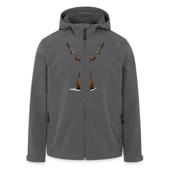 Reindeer / deer - Men’s Recycled Softshell Jacket by Stanley/Stella - black - Front - AI Model Male 185 light (185cm)