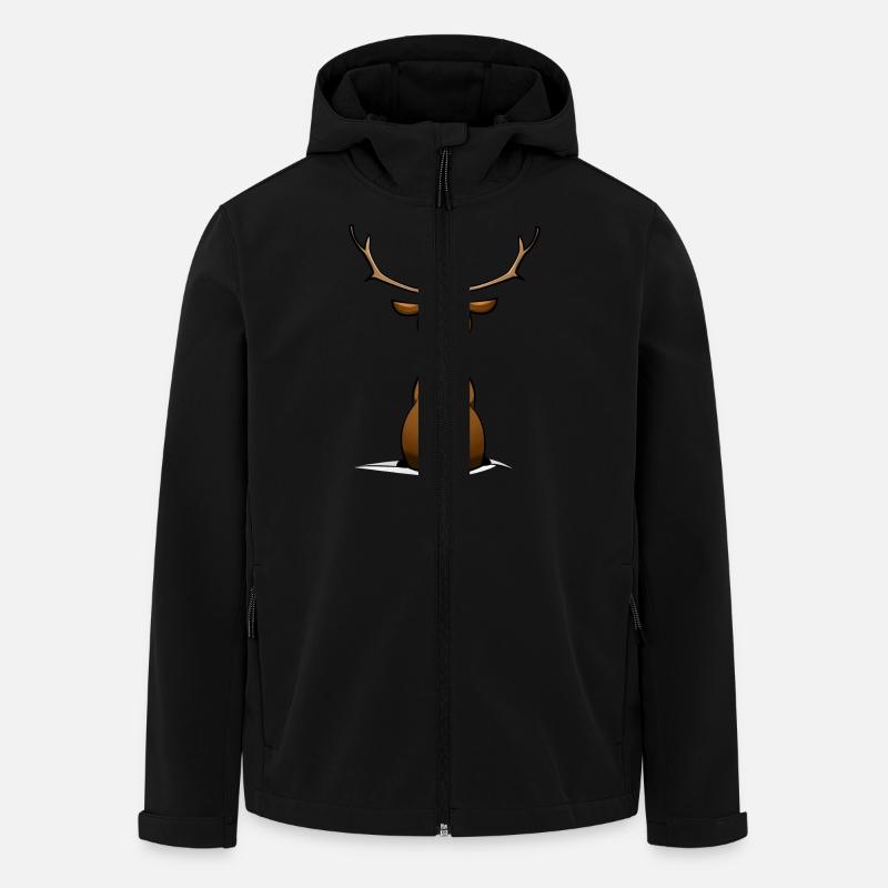 Reindeer / deer - Men’s Recycled Softshell Jacket by Stanley/Stella - black