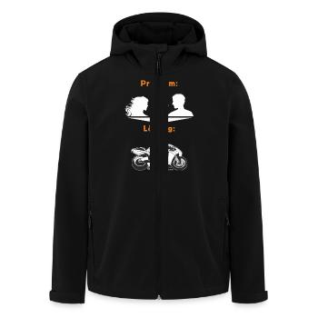 MD - Biker Shirt - Problem Frau BLA BLA BLA - - Recycelte Männer Softshell-Jacke von Stanley/Stella - Schwarz - Vorne - AI Model Male 185 light (185cm)