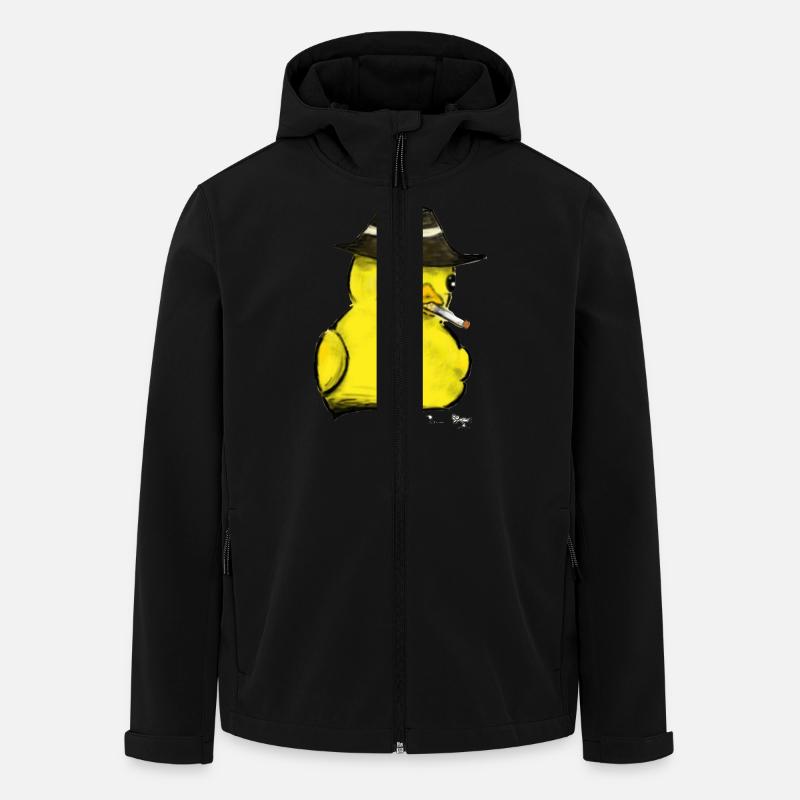 Ente Rauchend - Recycelte Männer Softshell-Jacke von Stanley/Stella - Schwarz