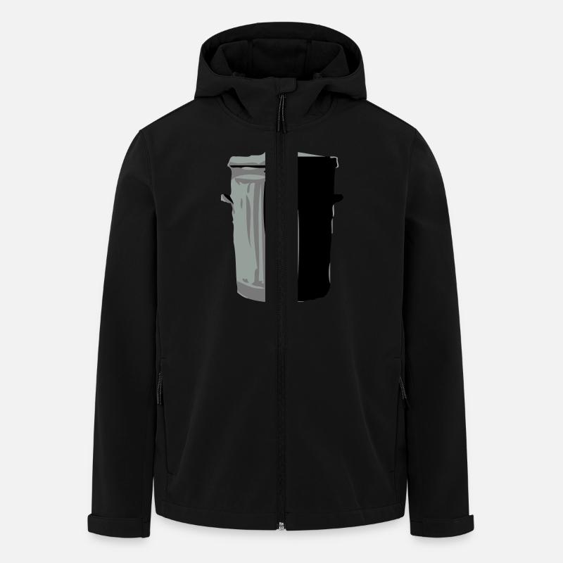 Mülltonne - Recycelte Männer Softshell-Jacke von Stanley/Stella - Schwarz
